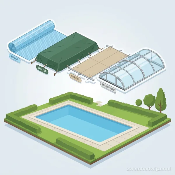 Zwembadafdekking kiezen: solar cover, winterzeil of overkapping?