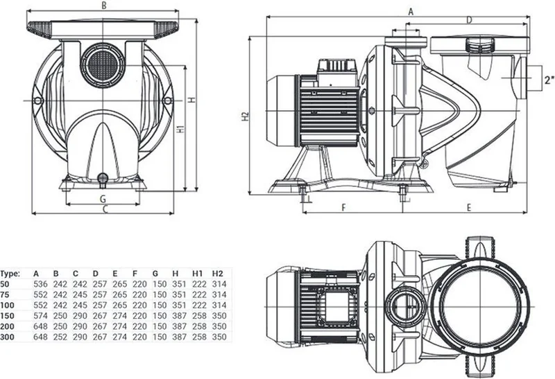 DAB Euroswim 50/M self-priming pool pump 0.5 HP