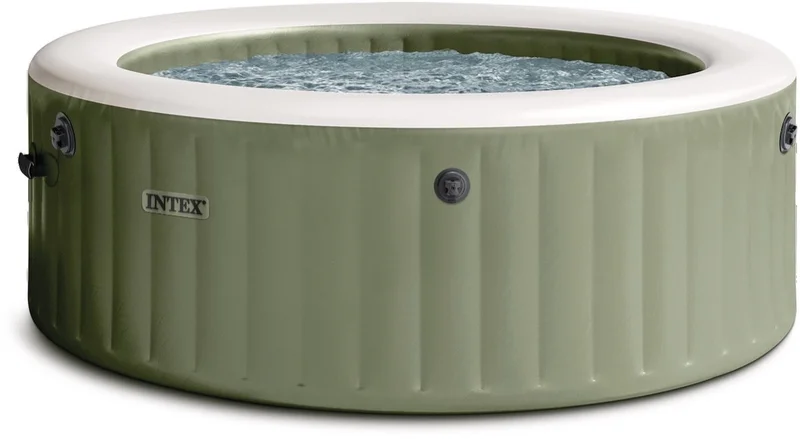 Intex PureSpa Bubble Massage Olive Green Inflatable Spa 4 People