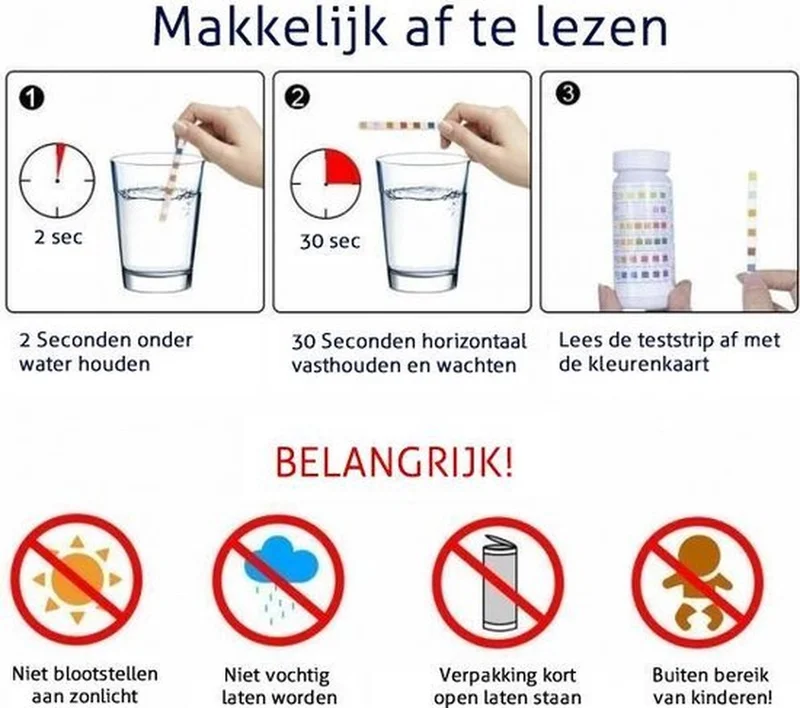 LT Lifetastic 5-in-1 Zwembad Teststrips (100 stuks)
