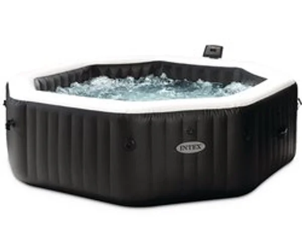 Intex PureSpa Onyx Black Jet & Bubble Deluxe 6-persoons (218 x 218 x 71 cm, achthoek)